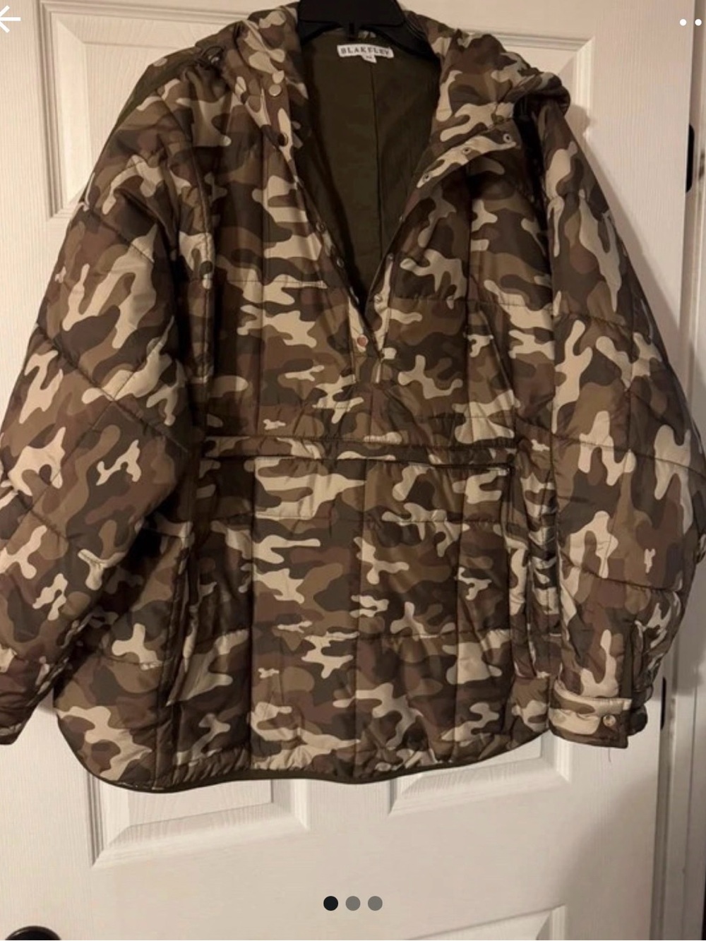 Woman’s Brown Camo  Puffer Jacket